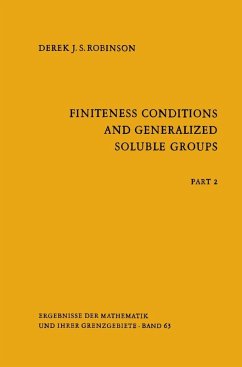Finiteness Conditions and Generalized Soluble Groups (eBook, PDF) - Robinson, Derek J. S.