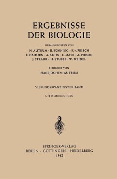 Ergebnisse der Biologie (eBook, PDF) - Autrum, H.; Weidel, W.; Autrum, Hansjochem; Bünning, E.; Frisch, K. V.; Hadorn, E.; Kühn, A.; Mayr, E.; Pirson, A.; Straub, J.; Stubbe, H.