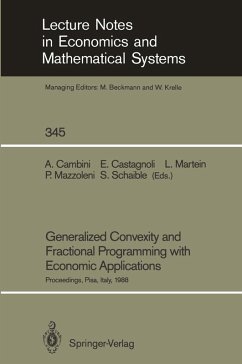 Generalized Convexity and Fractional Programming with Economic Applications (eBook, PDF)