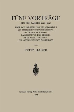 Fünf Vorträge aus den Jahren 1920-1923 (eBook, PDF) - Haber, Fritz C.