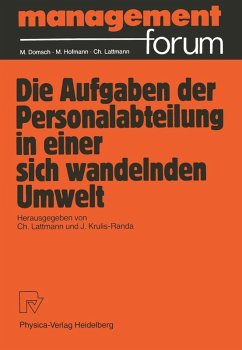 Cover Die Aufgabe der Personalabteilung in einer sich wandelnden Umwelt (eBook, PDF)