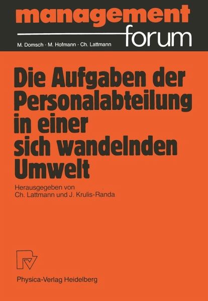 Die Aufgabe der Personalabteilung in einer sich wandelnden Umwelt (eBook, PDF)