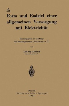 Cover Form und Endziel einer allgemeinen Versorgung mit Elektrizität (eBook, PDF)