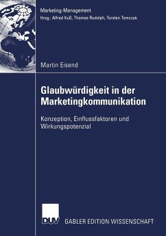 Glaubwürdigkeit in der Marketingkommunikation (eBook, PDF) - Eisend, Martin