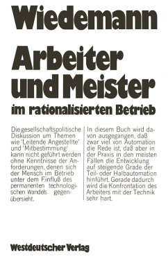 Cover Arbeiter und Meister im rationalisierten Betrieb (eBook, PDF)