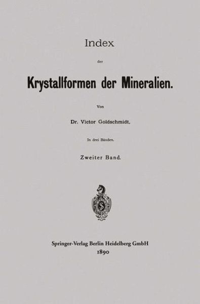 Index der Krystallformen der Mineralien (eBook, PDF)