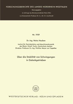 Über die Stabilität von Schwingungen in Gelenkgetrieben (eBook, PDF) - Houben, Heinz