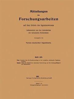 Mitteilungen über Forschungsarbeiten auf dem Gebiete des Ingenieurwesens (eBook, PDF) - Pfarr, Adolf; Skutsch, Rudolf