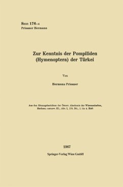 Zur Kenntnis der Pompilidien (Hymenoptera) der Türkei (eBook, PDF) - Priesner, Hermann