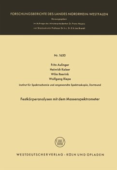 Festkörperanalysen mit dem Massenspektrometer (eBook, PDF) - Aulinger, Fritz