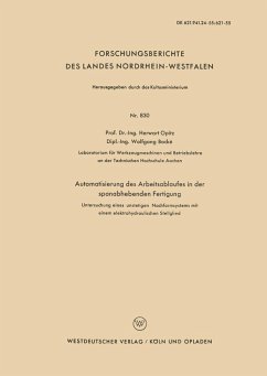 Automatisierung des Arbeitsablaufes in der spanabhebenden Fertigung (eBook, PDF) - Opitz, Herwart