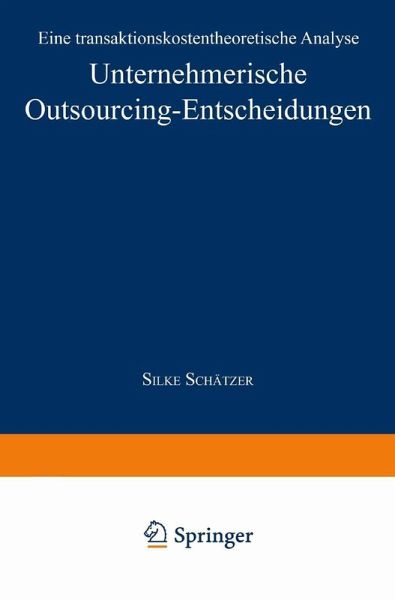Unternehmerische Outsourcing-Entscheidungen (eBook, PDF)