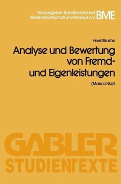 Analyse und Bewertung von Fremd- und Eigenleistungen(Make or Buy) (eBook, PDF) - Strache, Horst