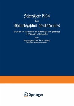 Cover Jahresheft 1924 des Phänologischen Reichsdienstes (eBook, PDF)