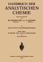 Cover Elemente der Achten Nebengruppe (eBook, PDF)