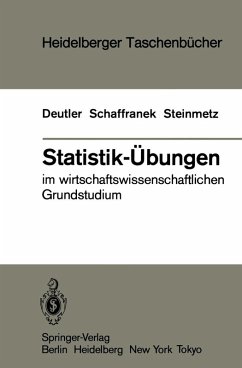 Statistik-Übungen (eBook, PDF) - Deutler, T.; Schaffranek, M.; Steinmetz, D.