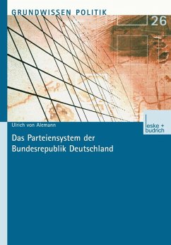 Das Parteiensystem der Bundesrepublik Deutschland (eBook, PDF) - Alemann, Ulrich Von
