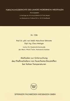 Methoden zur Untersuchung des Fließverhaltens von feuerfesten Baustoffen bei hohen Temperaturen (eBook, PDF) - Schwiete, Hans-Ernst