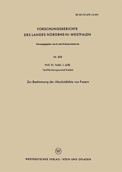 Zur Bestimmung der Absolutdichte von Fasern (eBook, PDF) - Juilfs, Johannes