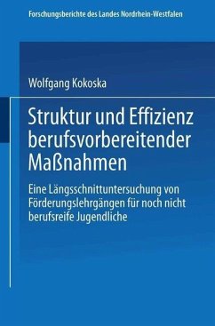 Cover Struktur und Effizienz berufsvorbereitender Maßnahmen (eBook, PDF)