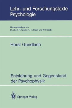 Entstehung und Gegenstand der Psychophysik (eBook, PDF) - Gundlach, Horst