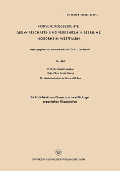 Die Löslichkeit von Gasen in schwerflüchtigen organischen Flüssigkeiten (eBook, PDF) - Jaeckel, Rudolf