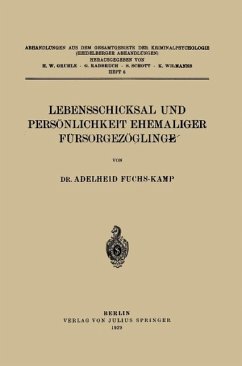 Cover Lebensschicksal und Persönlichkeit Ehemaliger Fürsorgezöglinge (eBook, PDF)