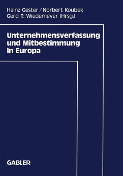Cover Unternehmensverfassung und Mitbestimmung in Europa (eBook, PDF)