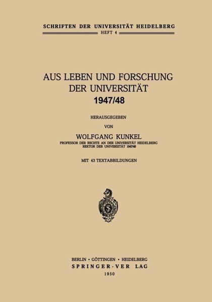 Aus Leben und Forschung der Universität 1947/48 (eBook, PDF) Aus Leben und Forschung der Universität 1947/48 (eBook, PDF)