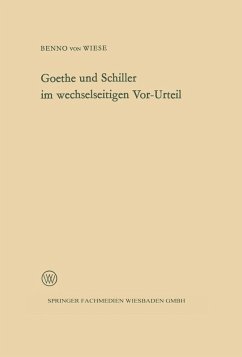 Cover Goethe und Schiller im wechselseitigen Vor-Urteil (eBook, PDF)