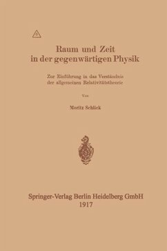 Raum und Zeit in der gegenwärtigen Physik (eBook, PDF) - Schlick, Moritz