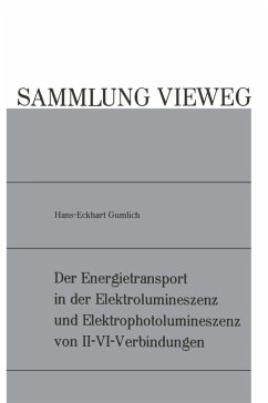 Der Energietransport in der Elektrolumineszenz und Elektrophotolumineszenz von II-VI-Verbindungen (eBook, PDF) - Gumlich, Hans-Eckhart