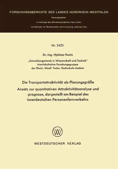 Cover Die Transportattraktivität als Planungsgröße (eBook, PDF)
