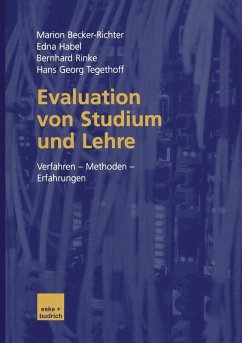 Evaluation von Studium und Lehre (eBook, PDF) - Becker-Richter, Marion; Habel, Edna; Rinke, Bernhard; Tegethoff, Hans Georg