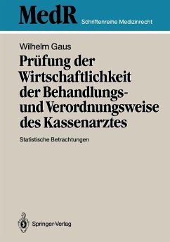 Cover Prüfung der Wirtschaftlichkeit der Behandlungs- und Verordnungsweise des Kassenarztes (eBook, PDF)