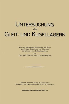 Cover Untersuchung von Gleit- und Kugellagern (eBook, PDF)