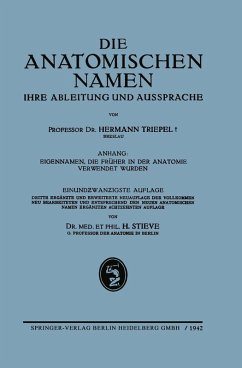Die Anatomischen Namen (eBook, PDF) - Triepel, Hermann; Stieve, Hermann