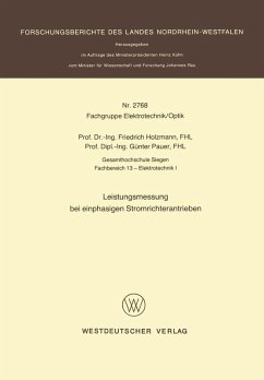 Leistungsmessung bei einphasigen Stromrichterantrieben (eBook, PDF) - Holzmann, Friedrich