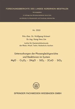 Untersuchung der Phasengleichgewichte und Reaktionen im System MgO · Cr2O3 - 2MgO · SiO2 - 2CaO · SiO2 (eBook, PDF) - Krönert, Wolfgang