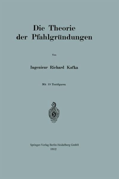 Die Theorie der Pfahlgründungen (eBook, PDF) Die Theorie der Pfahlgründungen (eBook, PDF)