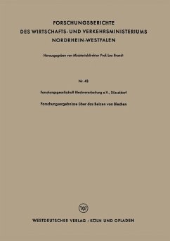 Cover Forschungsergebnisse über das Beizen von Blechen (eBook, PDF)