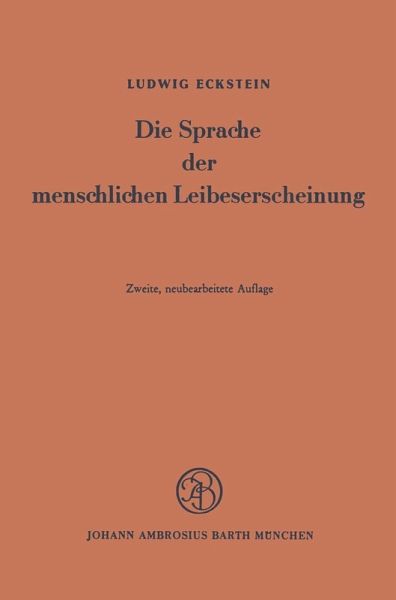 Die Sprache der menschlichen Leibeserscheinung (eBook, PDF)