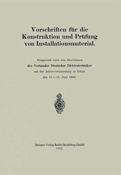 Vorschriften für die Konstruktion und Prüfung von Installationsmaterial (eBook, PDF)