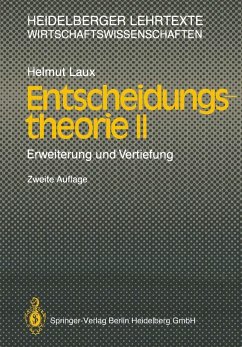Entscheidungstheorie II (eBook, PDF) - Laux, Helmut
