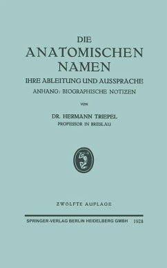 Die Anatomischen Namen (eBook, PDF) - Triepel, Hermann