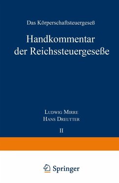 Handkommentar der Reichssteuergeseße (eBook, PDF) - Mirre, Ludwig; Dreutter, Hans