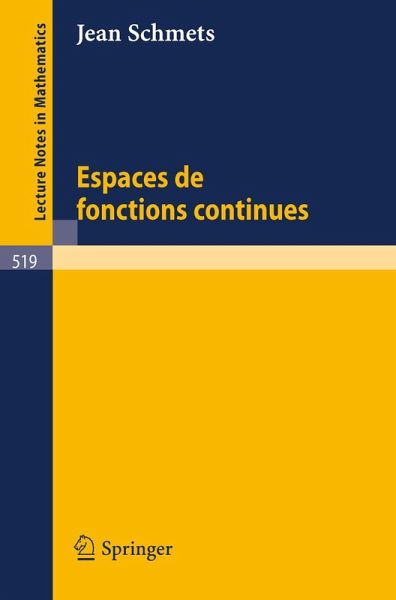 Espaces de fonctions continues (eBook, PDF)