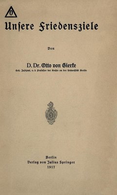 Cover Unsere Friedensziele (eBook, PDF)