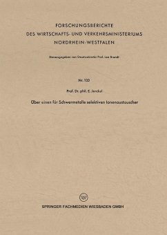 Über einen für Schwermetalle selektiven Ionenaustauscher (eBook, PDF) - Jenckel, Ernst