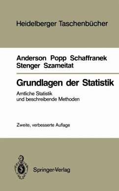 Grundlagen der Statistik (eBook, PDF) - Anderson, Oskar; Popp, Werner; Schaffranek, Manfred; Stenger, Horst; Szameitat, Klaus